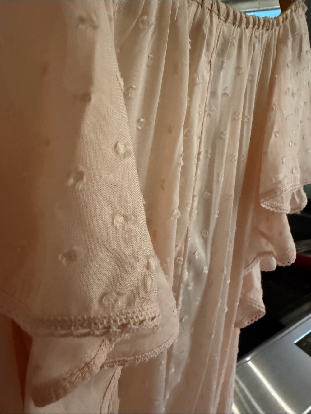 Free People Savannah Rose Midi Dress in Pink Shell Sz M - Picture 9 of 11